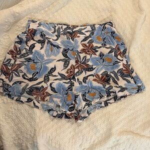Floral High Waist Women's Shorts